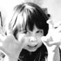 Black and white portrait of girl