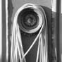Black and white fire hose