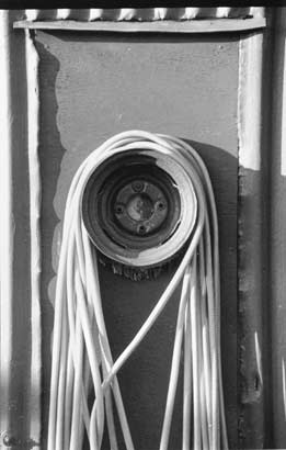 Black and white fire hose