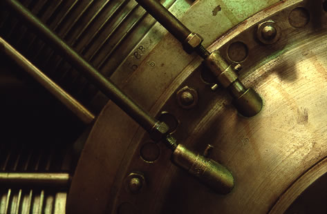 Macro photo of aeroplane engine