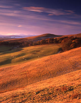 Pentland Hills near Edinburgh looking towards Fala Knowe