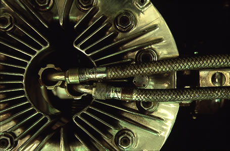Macro photo of aeroplane engine