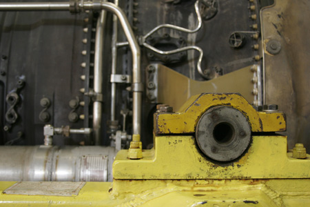 Yellow aircraft engine